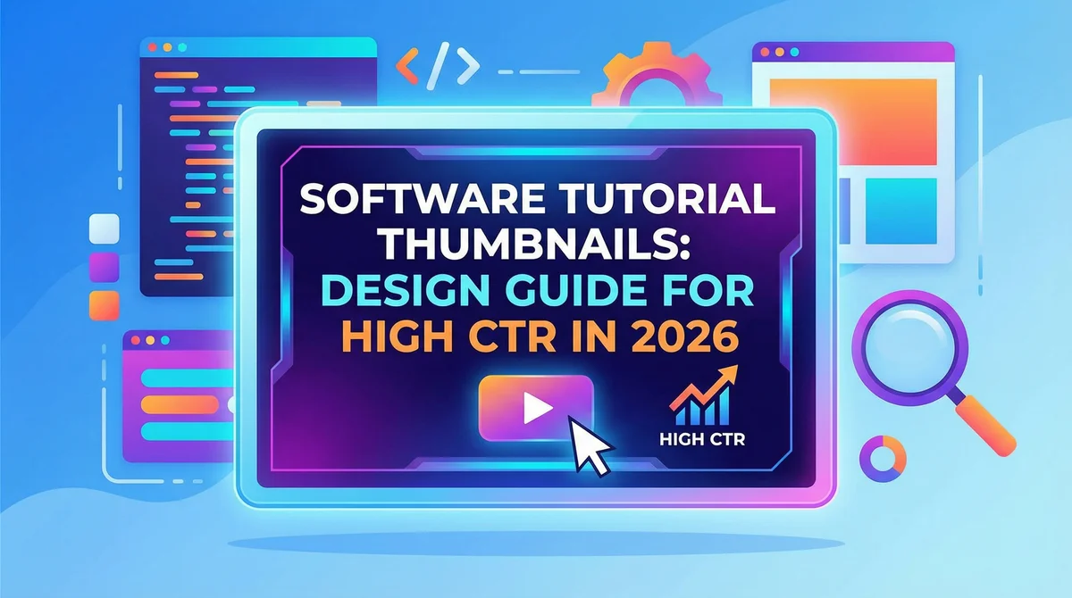 Software Tutorial Thumbnails: Design Guide for High CTR in 2026