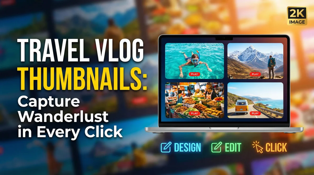 Travel Vlog Thumbnails: Capture Wanderlust in Every Click